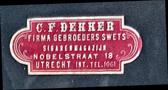 Sluitzegel C.F. Dekker – Sigarenmagazijn Utrecht