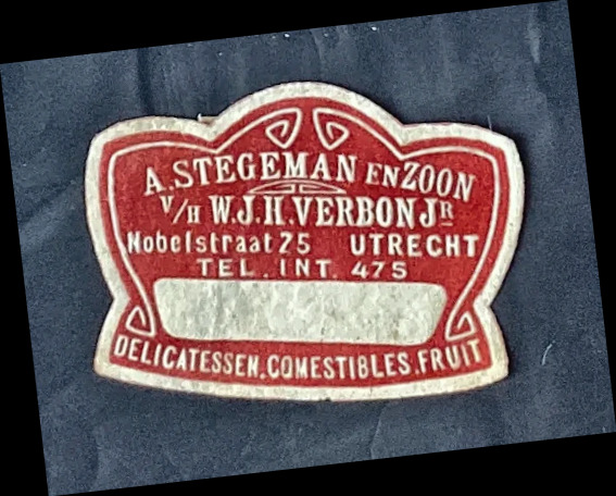 Sluitzegel A. Stegeman en Zoon – Delicatessen Utrecht