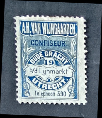 Sluitzegel A.H. van Wijngaarden Confiseur Utrecht