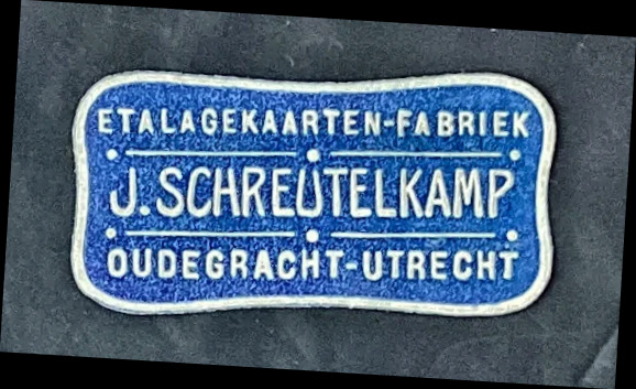Sluitzegel Etalagekaarten-Fabriek J. Schreutelkamp Utrecht