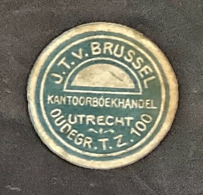 Sluitzegel J.T. v. Brussel – Kantoorboekhandel Utrecht