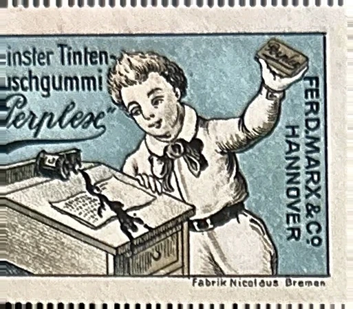 Perplex Inktgum – Ferd. Marx & Co. Hannover