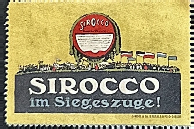 Sirocco im Siegeszuge - Reclamesluitzegel