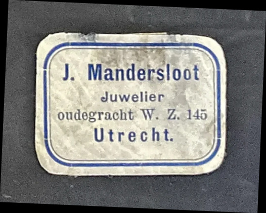 Sluitzegel Juwelier J. Mandersloot Utrecht