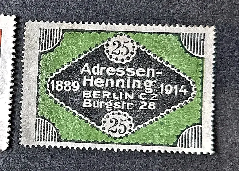 25-jarig jubileum Adressen-Henning Berlijn 1889-1914