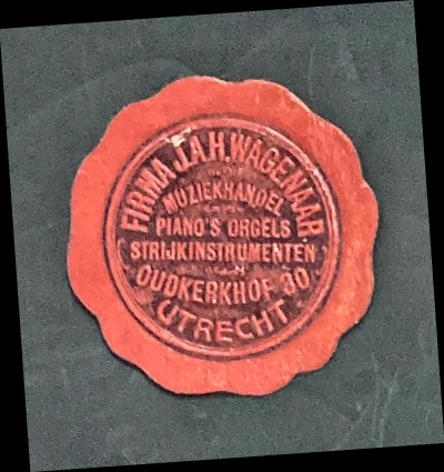 Firma J.A.H. Wagenaar – Muziekhandel Utrecht