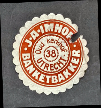 Sluitzegel J.A. Imhof Banketbakker Utrecht