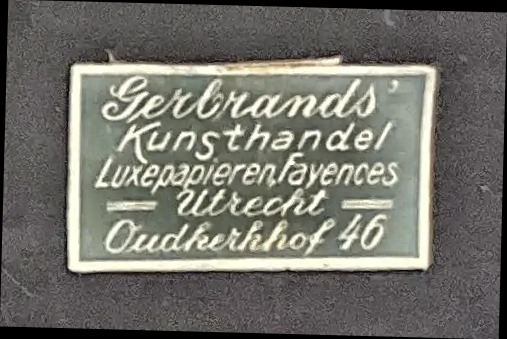 Gerbrands' Kunsthandel Utrecht – Luxepapieren en Fayences