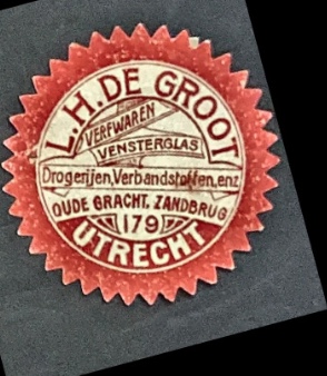 Sluitzegel L.H. de Groot – Verfwaren & Drogisterij Utrecht