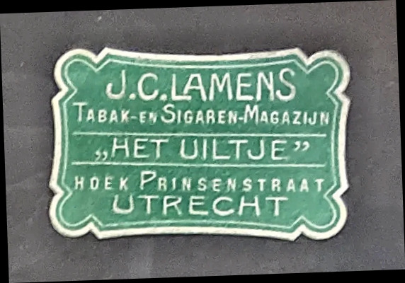Sluitzegel J.C. Lamens Tabak- en Sigarenmagazijn 'Het Uiltje' Utrecht