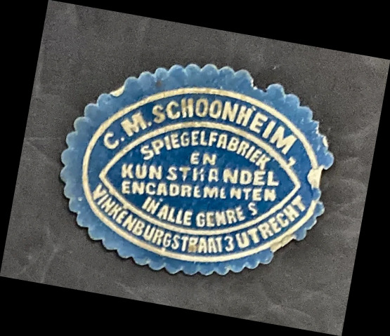 Sluitzegel C.M. Schoonheim – Spiegelfabriek en Kunsthandel Utrecht