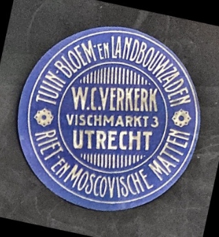 Sluitzegel W.C. Verkerk – Tuin- Bloem- en Landbouwzaden Utrecht