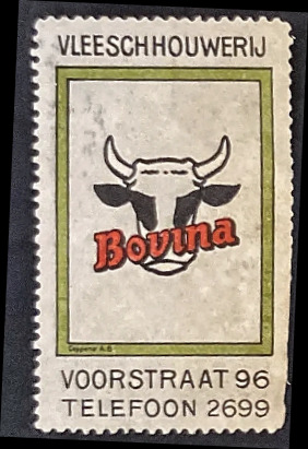Sluitzegel Vleeschhouwerij Bovina – Voorstraat 96