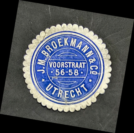 Sluitzegel J.M. Broekmann & Co. Utrecht