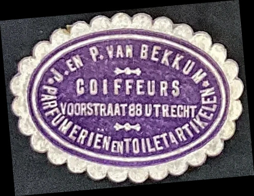 Sluitzegel J. en P. van Bekkum Coiffeurs Utrecht