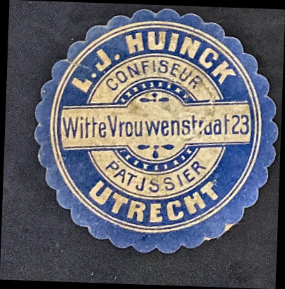 Sluitzegel L.J. Huinck – Confiseur & Patissier Utrecht
