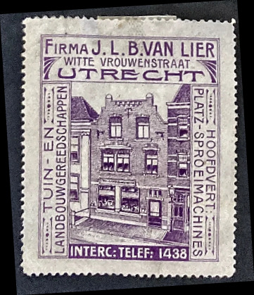 Reclamezegel Firma J.L.B. van Lier – Utrecht