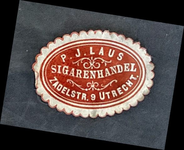 Sluitzegel P.J. Laus Sigarenhandel Utrecht