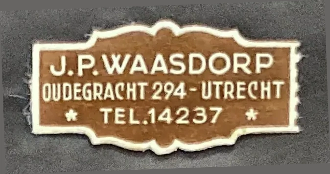 Sluitzegel J.P. Waasdorp, Oudegracht Utrecht