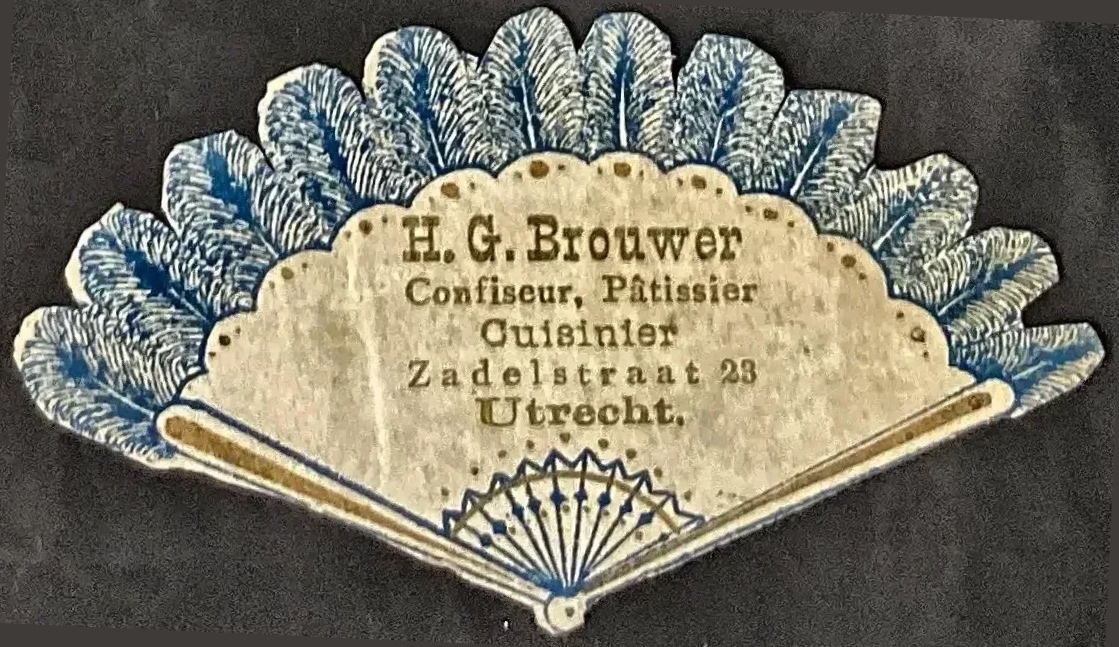 Reclamesluitzegel H.G. Brouwer, Confiseur en Pâtissier Utrecht