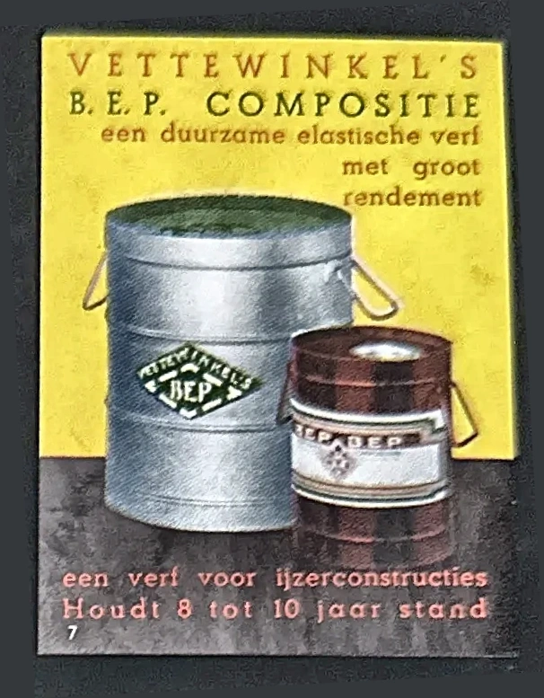 Vettewinkel's B.E.P. Compositie verfzegel